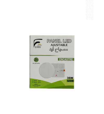 PANEL ENC. ROND 36W 6500K AJUSTABLE