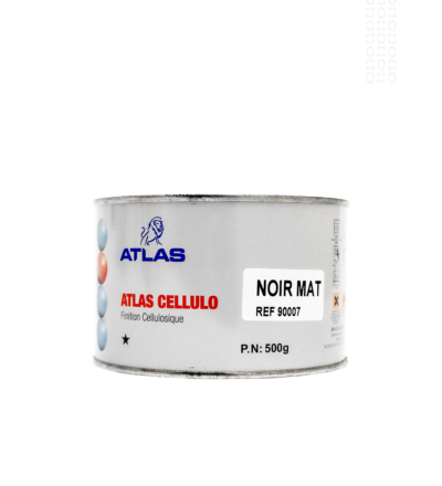LAQUE CELL. 500G NOIR MAT ATLAS 90007