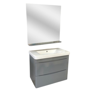 MEUBLE MONACO D 80 GRAPHITE  BRILLANT
