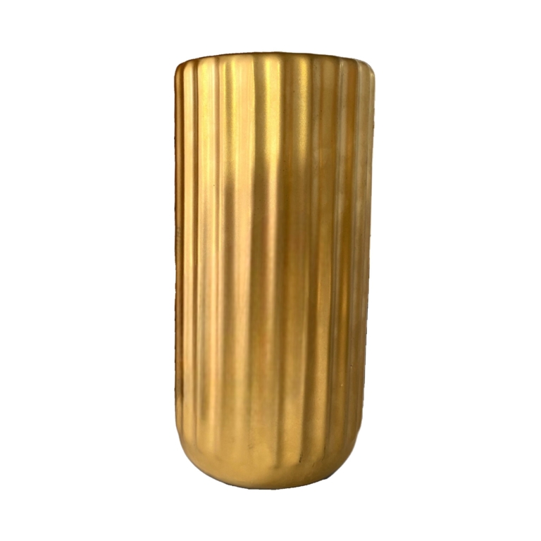 VASE CERAMIQUE 18CM LT25 DORE