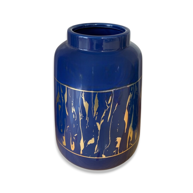 VASE CERAMIQUE 22CM H445 BLEU