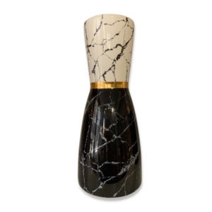 VASE CERAMIQUE 25CM H453 NOIR/BLANC