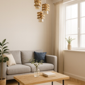 SUSPENSION BOIS RONDE 3L 5134/3A ARWA DECOR