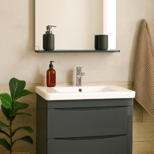MEUBLE MONACO D 80 GRAPHITE  BRILLANT