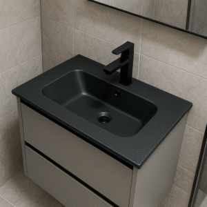 VASQUE MEUBLE 60x45 NOIR MAT SANIMED