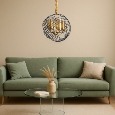 SUSPENSION  ROND 9922/5 E27 NOIR