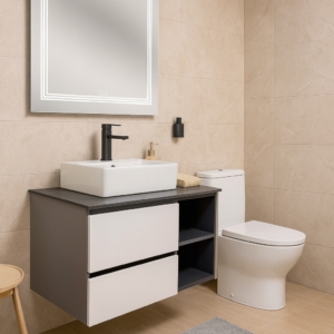 MEUBLE PVC LIDYA D 80 ANTHRACITE SANILUM