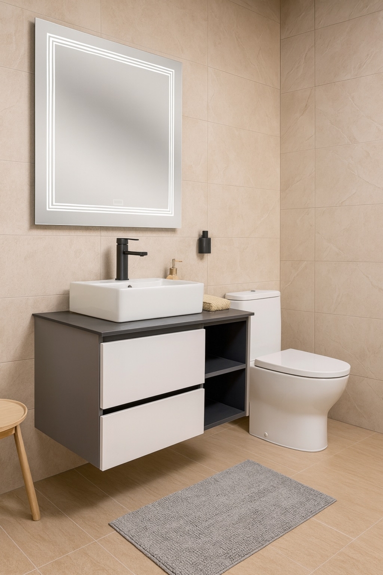 MEUBLE PVC LIDYA D 80 ANTHRACITE SANILUM