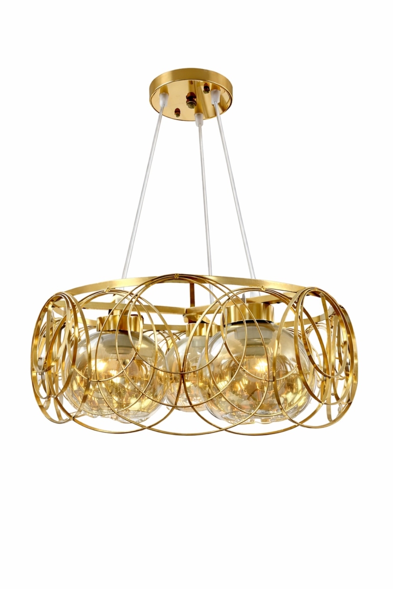 SUSPENSION  ROND 9857/3 E27 DORE