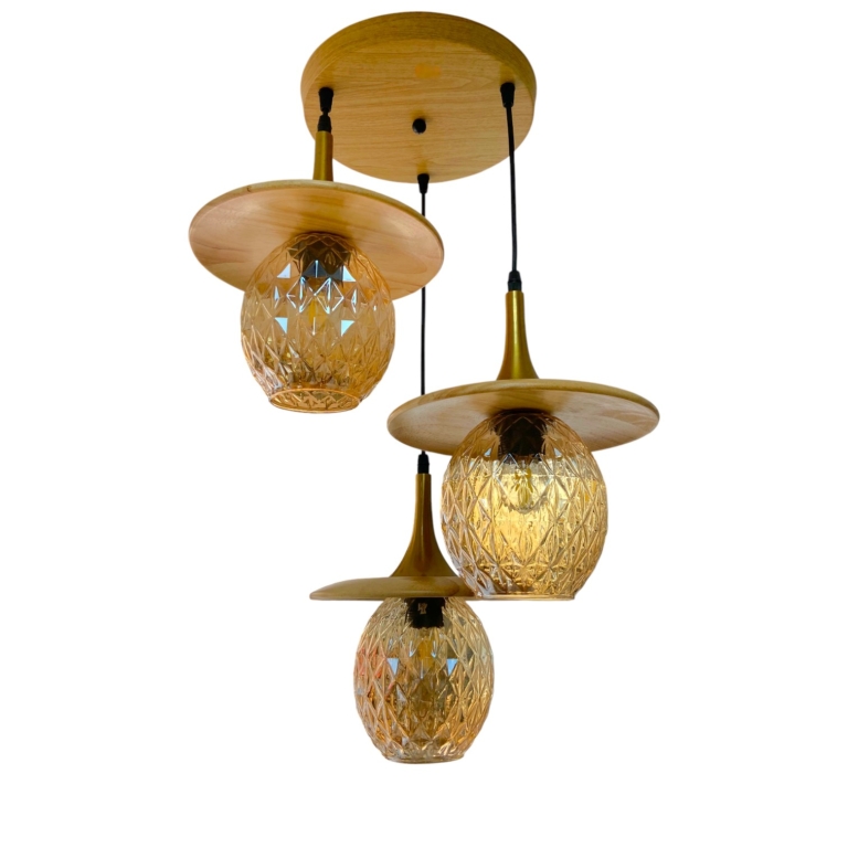 SUSPENSION BOIS CLAIR 5588/3 ARWA DECOR