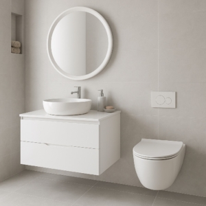 MEUBLE OSLO D 80 BLANC BRILLANT