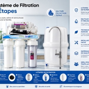 FILTRE A EAU SYSTEME 6 ETAPES VITAL SMART