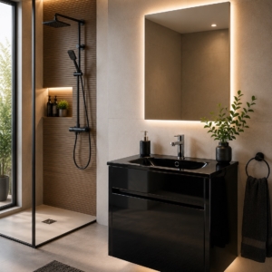 MEUBLE A070A 43x26 NOIR SANILUM