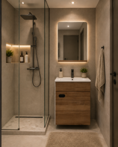 MEUBLE PVC HALE D 50 MARRON SANILUM