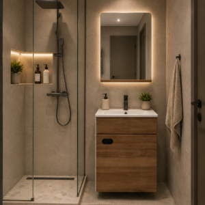 MEUBLE PVC HALE D 50 MARRON SANILUM