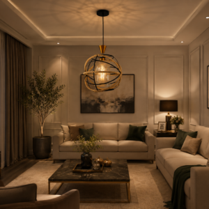 SUSPENSION NOIR 5523 1L E27 NOIR ARWA DECOR