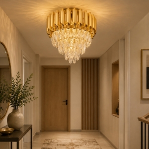 LUSTRE PLAFONNIER DOREE 2102F/400 SIDOTI