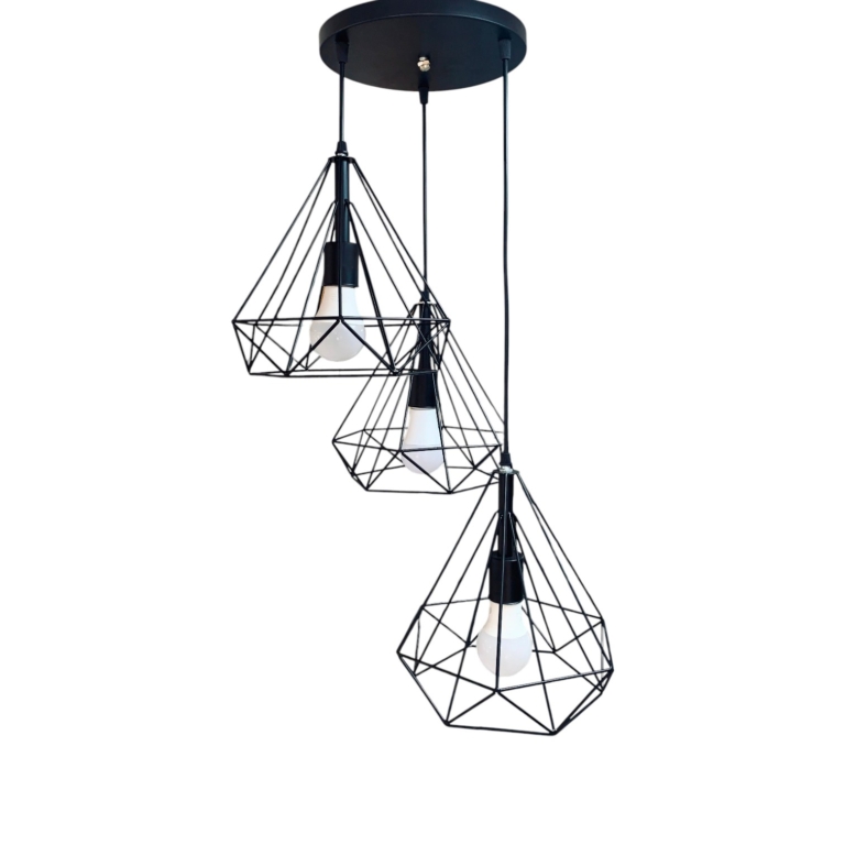SUSPENSION NOIRE 9954/3 E27 SIDOTI