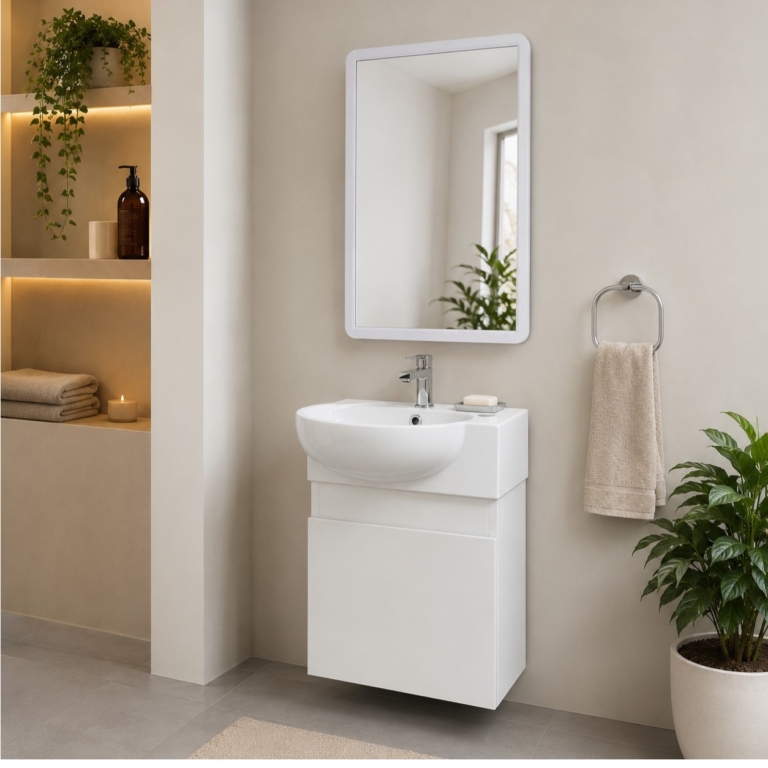 MEUBLE 45x28 BLANC KAYSARI SANILI