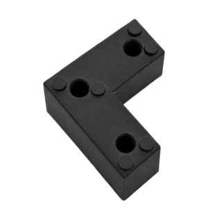 PIED DE TABLE PLASTIQUE EQUERRE NOIR 4CM