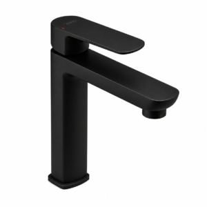 MITIGEUR VASQUE SEMI ROND NOIR SANIVY